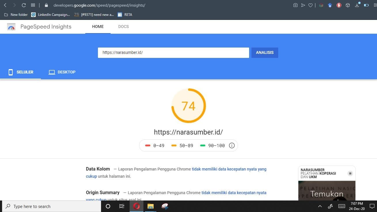 google pagespeed mobile